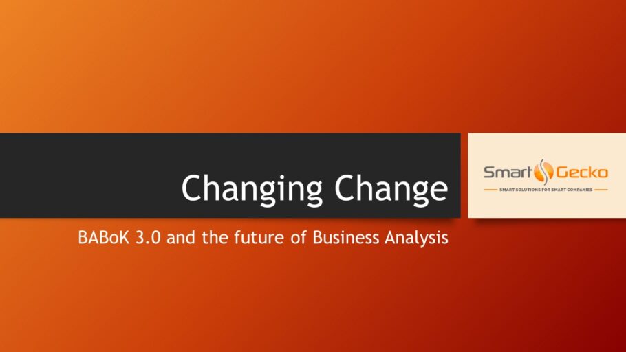 BABoK 3.0 -Changing Change Presentation Cover